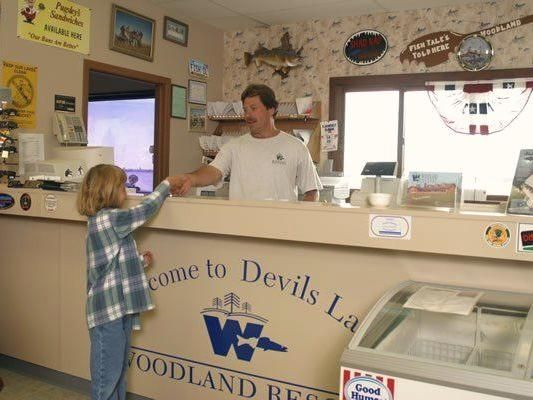 The Woodland bait shop counter